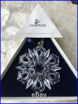 Swarovski Crystal 1999 Christmas Ornament SNOWFLAKE MIB With COA
