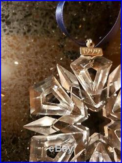 Swarovski Crystal 1999 Snowflake Star Christmas Ornament