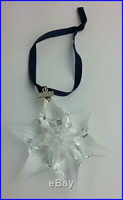 Swarovski Crystal 2000 Annual Christmas Ornament Star Snowflake w Swan no box