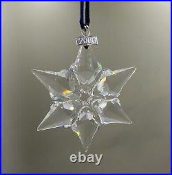 Swarovski Crystal 2000 Christmas Snowflake Holiday Ornament with Inner & Outer Box