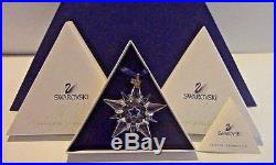 Swarovski Crystal 2001 Annual Large Christmas Ornament Snowflake Star in Box