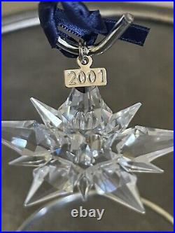 Swarovski Crystal 2001 Annual Snowflake Star Christmas Ornament