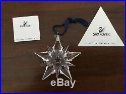 Swarovski Crystal 2001 Annual Star Snowflake Christmas Holiday Ornament
