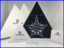 Swarovski Crystal 2001 Christmas Star Snowflake Ornament 267941 + Cert Mint