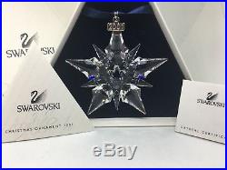 Swarovski Crystal 2001 Christmas Star Snowflake Ornament 267941 + Cert Mint