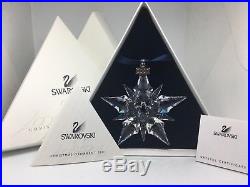 Swarovski Crystal 2001 Christmas Star Snowflake Ornament 267941 New MIB + Cert