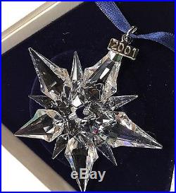 Swarovski Crystal 2001 Snowflake Annual Edition Holiday Christmas Ornament