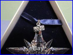 Swarovski Crystal 2001 Snowflake Christmas Ornament Mint With Box & COA