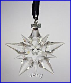 Swarovski Crystal 2001 Snowflake Christmas Ornament in Box