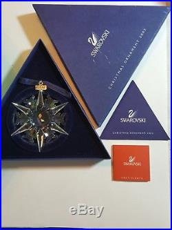 Swarovski Crystal 2002 Annual Christmas Ornament Star Snowflake