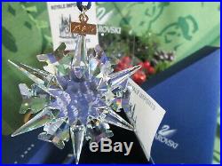 Swarovski Crystal 2002 Annual Christmas Ornament Star Snowflake Box Certificate