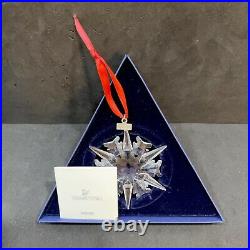 Swarovski Crystal 2002 Annual Snowflake Christmas Ornament With Original Box