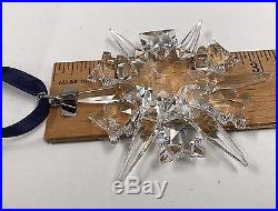Swarovski Crystal 2002 Snowflake Annual Edition Holiday Christmas Ornament Mib