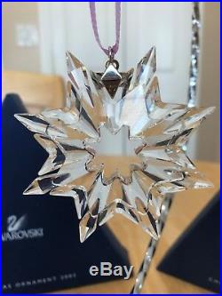 Swarovski Crystal 2003 Annual Snowflake Christmas Ornament Star Beautiful