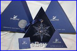 Swarovski Crystal 2005 Snowflake/Star Christmas Ornament Ltd Annual Ed Box/COA