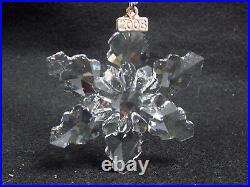 Swarovski Crystal 2008 Christmas Ornament Snowflake #9400 NR 000 196 mint in box