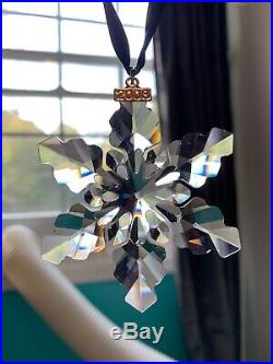 Swarovski Crystal 2008 Large Christmas Annual Ornament Snowflake 0942045 NIB