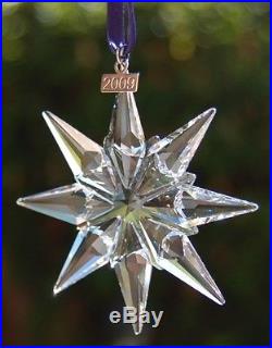 Swarovski Crystal 2009 Annual Christmas LARGE STAR SNOWFLAKE Ornament