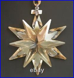 Swarovski Crystal 2011 Annual Scs Star Gold Snowflake Christmas Ornament Nib