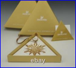 Swarovski Crystal 2011 Annual Scs Star Gold Snowflake Christmas Ornament Nib