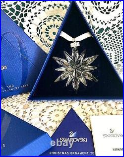 Swarovski Crystal 2011 CHRISTMAS Annual Snowflake Star Ornament W COA MINT