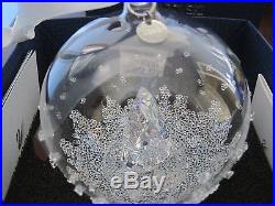 Swarovski Crystal 2013 & 2014 & 2015 Annual Christmas 3 Large BALL Ornaments NIB