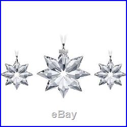 Swarovski Crystal 2013 Annual Christmas Star Set of 3 Ornament NIB