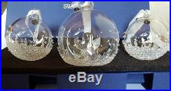 Swarovski Crystal, 2015 A. E. Christmas Ball Ornament Set. Art No 5136414