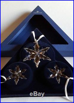 Swarovski Crystal, 2015 Christmas Star Ornament Set of Three, Art No 5135889