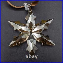 Swarovski Crystal 2015 Gold Star Snowflake Ornament BOX SCS- FREE USA SHIPPING