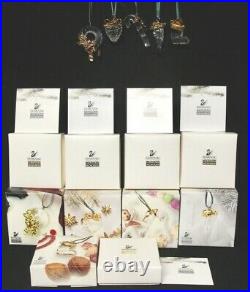 Swarovski Crystal 5 Different Christmas Memories Ornaments In Boxes
