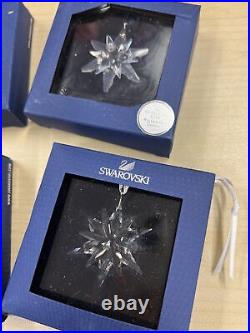Swarovski Crystal, 8 Little Snowflakes + Little Star, Holiday Christmas Ornament