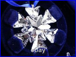 Swarovski Crystal #903409 CHRISTMAS 2007 ORNAMENTS STARS SNOWFLAKES Set of 3 Box