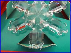 Swarovski Crystal Annual 1992 Christmas Snowflake Ornament BOX COA Rare