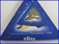 Swarovski Crystal Annual 1994 Christmas Snowflake Ornament BOX COA Rare