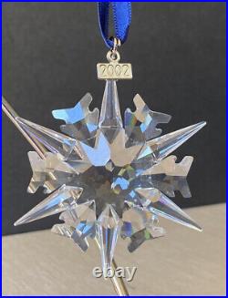 Swarovski Crystal Annual 2002 Star Snowflake Christmas Ornament Large 3 No Box