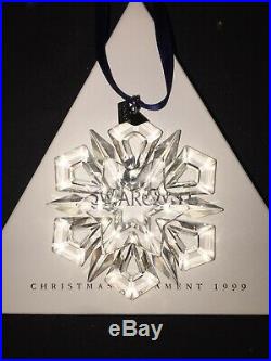 Swarovski Crystal Annual Christmas Ornament 1999 Snowflake
