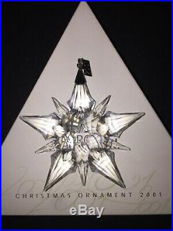 Swarovski Crystal Annual Christmas Ornament 2001 Snowflake