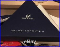 Swarovski Crystal Annual Christmas Ornament 2005 New And Mint In Box