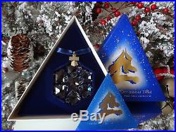 Swarovski Crystal Annual Christmas Ornament Snowflake 1994 Very Rare MIB With COA