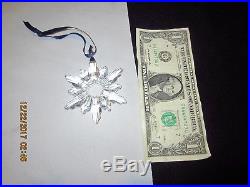 Swarovski Crystal Annual Christmas Ornament Star/snowflake 1998