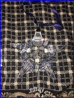 Swarovski Crystal Annual Christmas Snowflake Star 2001 Ornament NIB COA