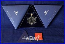 Swarovski Crystal Annual Christmas Snowflake Star 2002 Ornament Mint in Box