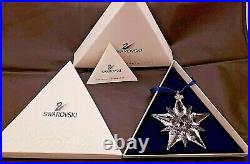 Swarovski Crystal Annual Snowflake Christmas Ornament 2001 withOriginal Boxes