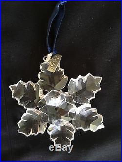 Swarovski Crystal Annual Snowflake Christmas Ornaments-1995, 1996 & 1997 -lot