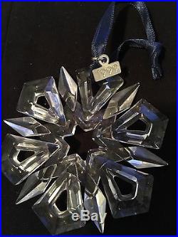 Swarovski Crystal Annual Snowflake Christmas Ornaments-1998 & 1999. Lot