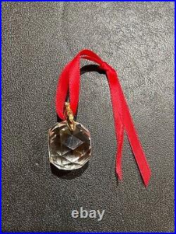 Swarovski Crystal Ball Ornament, Extremely Rare Etched Merry Christmas 1990