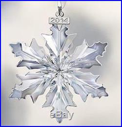 Swarovski Crystal Christmas 2014 Clear Ornament 5059026 Mint Boxed Retired