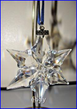 Swarovski Crystal Christmas Annual Snowflake Star Ornament 2000 3 Large No Box