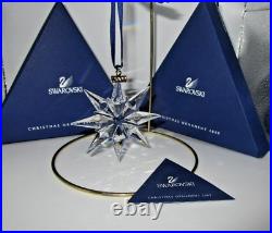 Swarovski Crystal Christmas Annual Snowflake Star Ornament 2009 +Box +Sleeve+COA